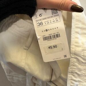 Zara Cream cargo pants